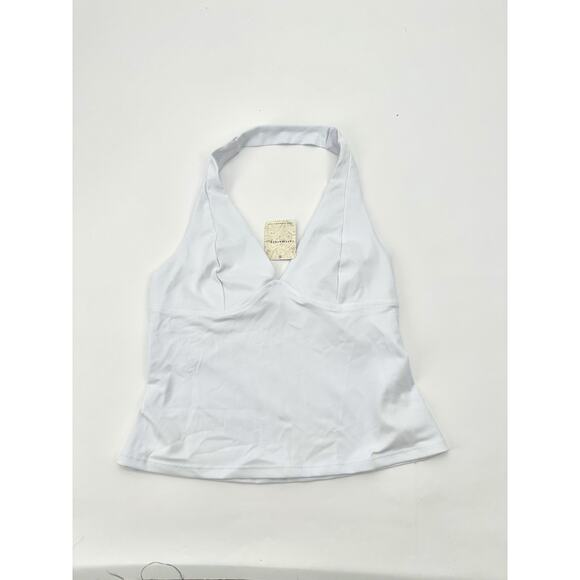 Free People Still Here Halter Cami Top White Flirty Going Out Size Small NWT - Picture 5 of 7
